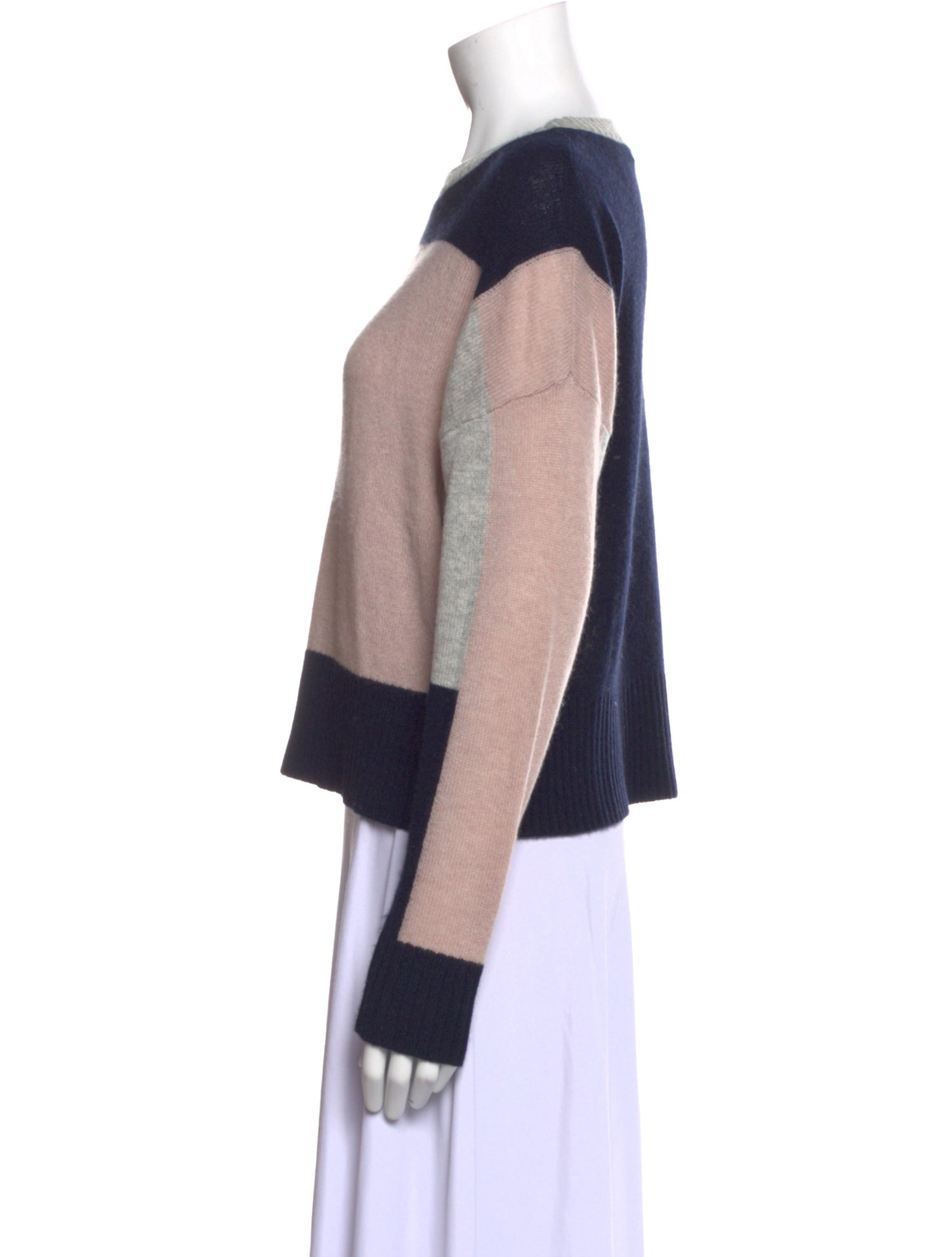Skull Cashmere Cashmere Colorblock Pattern Sweater