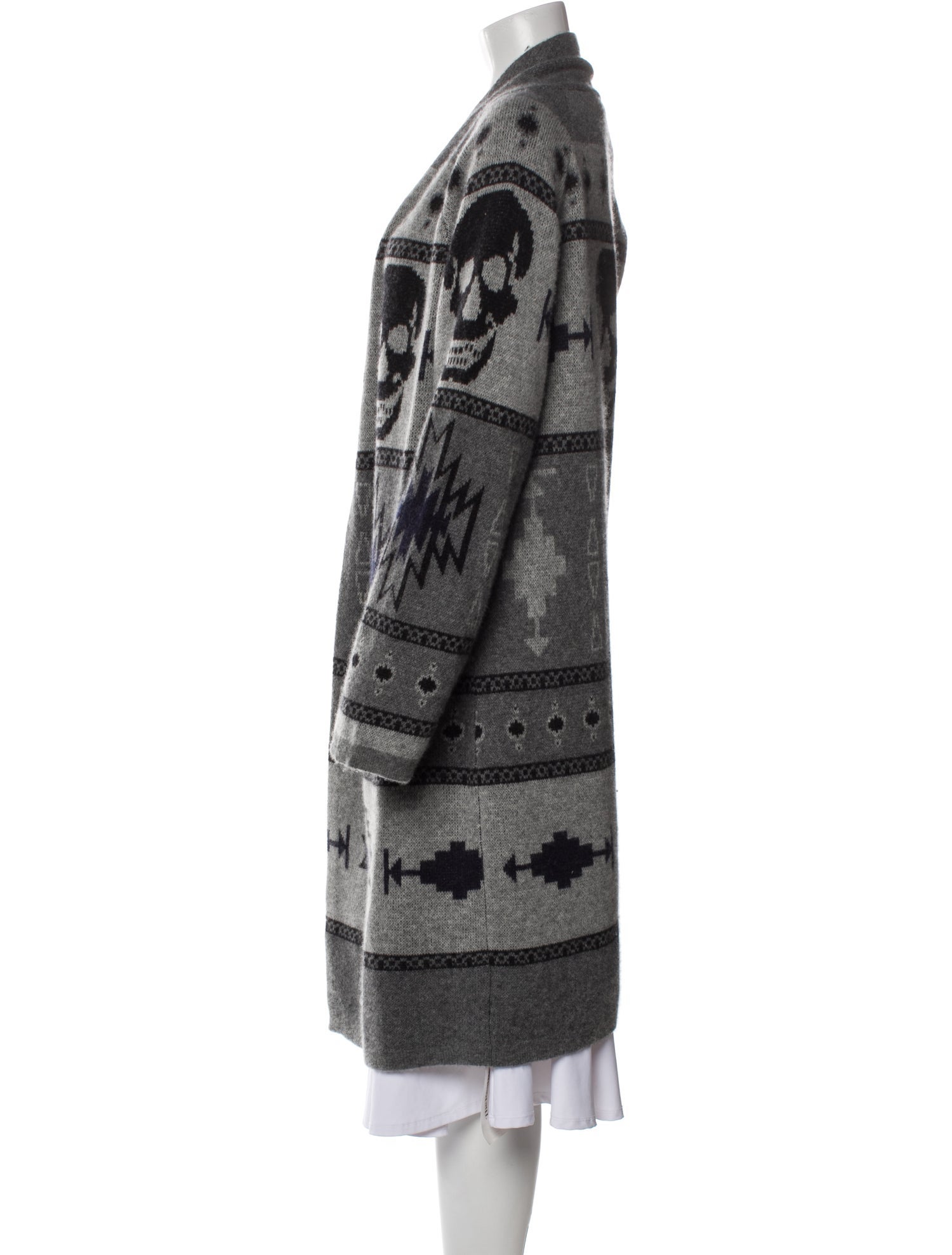 Skull Cashmere Wool Printed Sweater