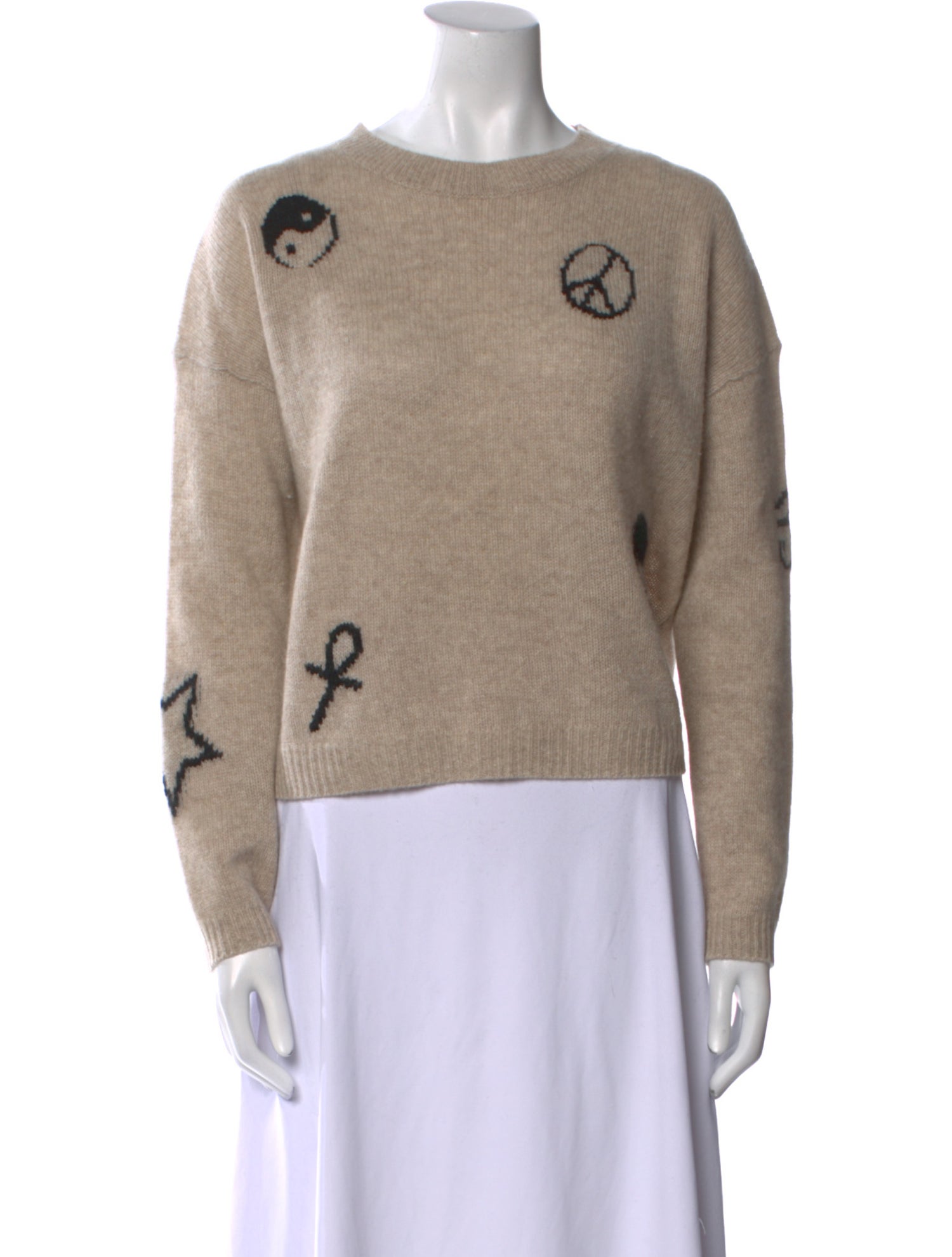 Skull Cashmere Cashmere Graphic Print Sweater