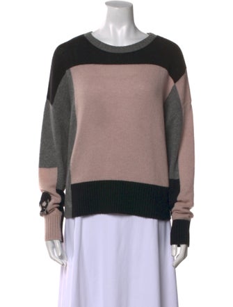 Skull Cashmere Cashmere Colorblock Pattern Sweater
