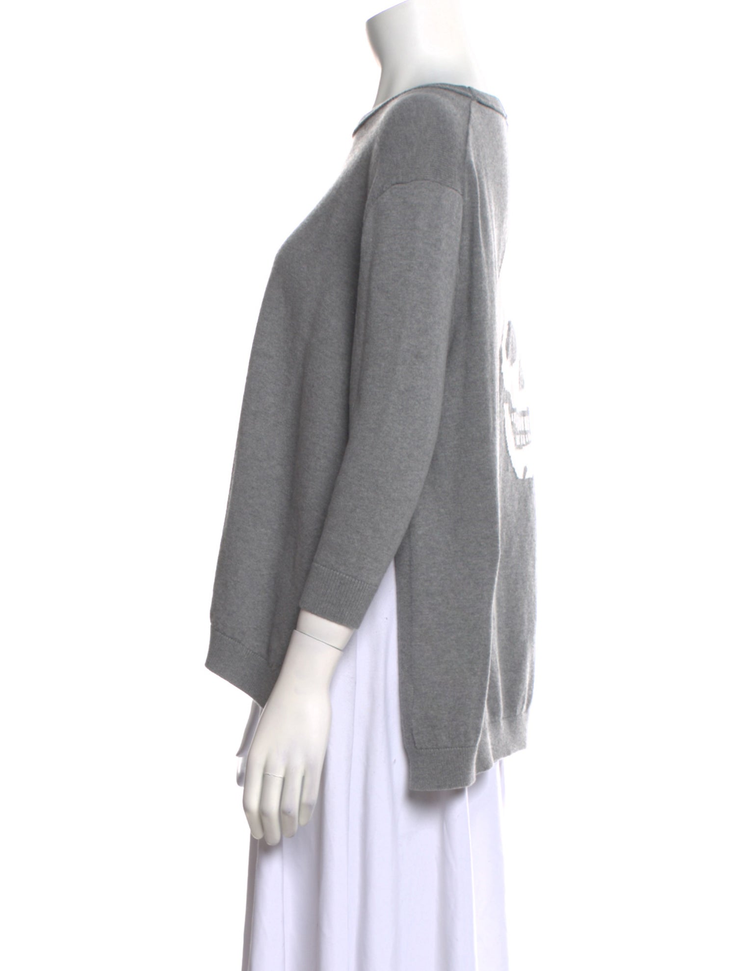 Skull Cashmere Cashmere Bateau Neckline Sweater