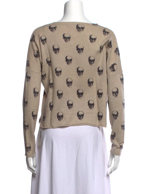 Skull Cashmere Wool Printed Sweater
