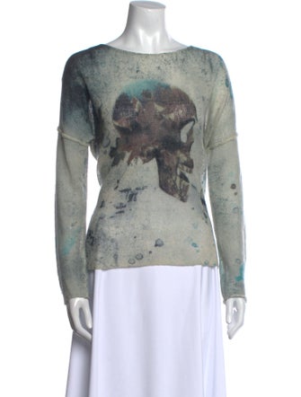 Skull Cashmere Cashmere Graphic Print Sweater