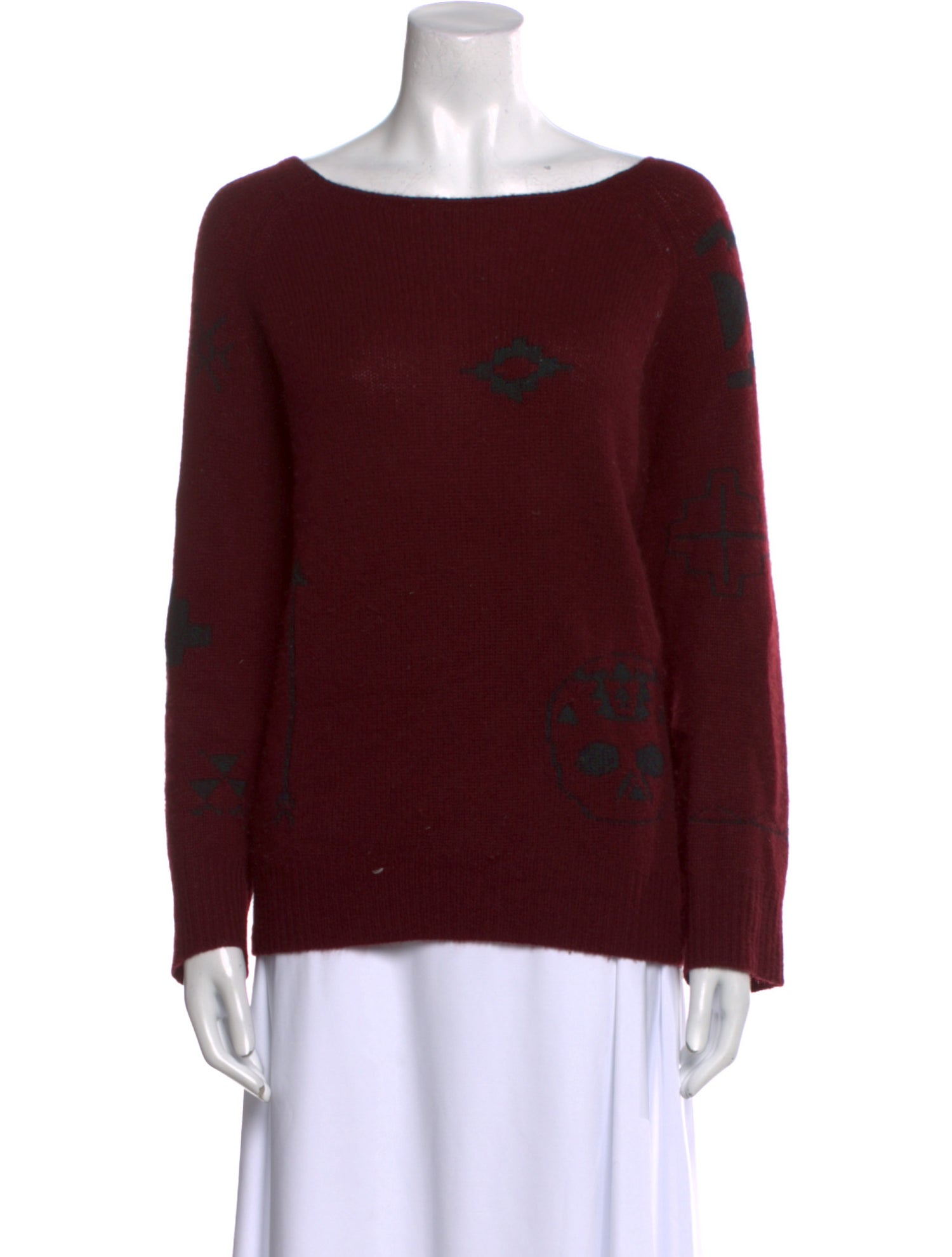 Skull Cashmere Cashmere Graphic Print Sweater