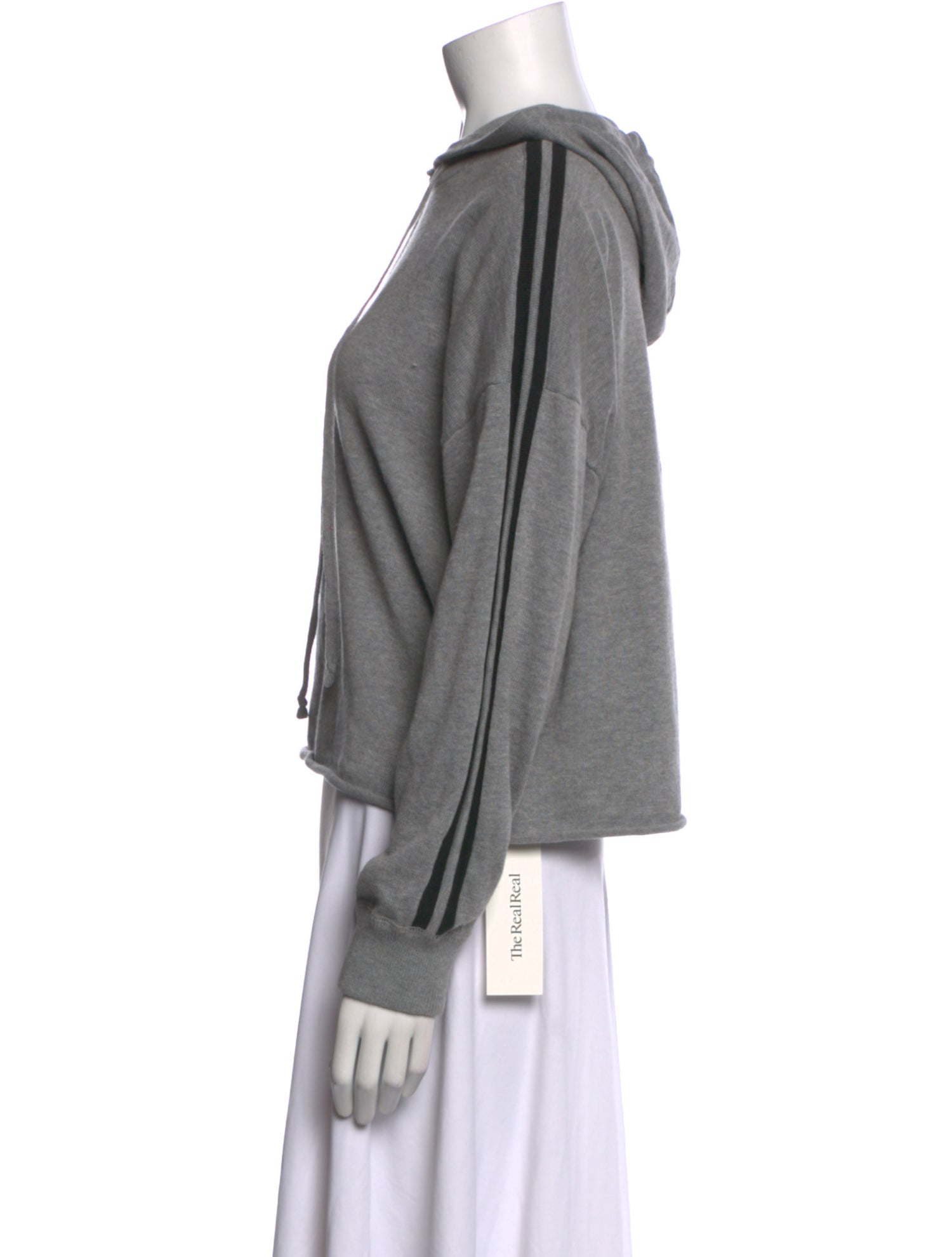 Skull Cashmere Bateau Neckline Long Sleeve Sweatshirt