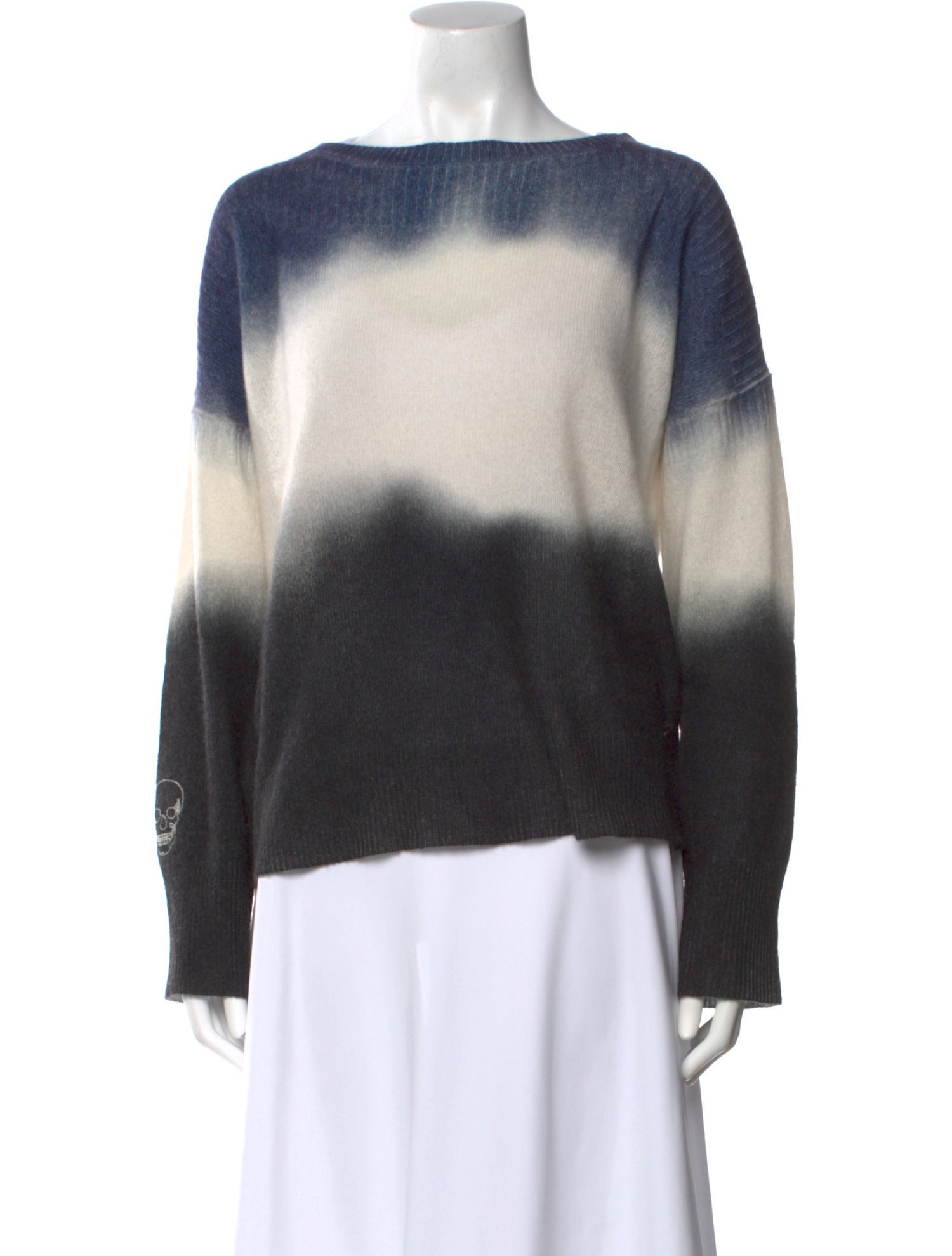 Skull Cashmere Cashmere Tie-Dye Print Sweater