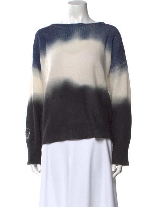 Skull Cashmere Cashmere Tie-Dye Print Sweater