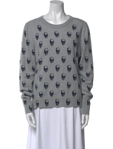 Skull Cashmere Knitwear Printed Sweater L