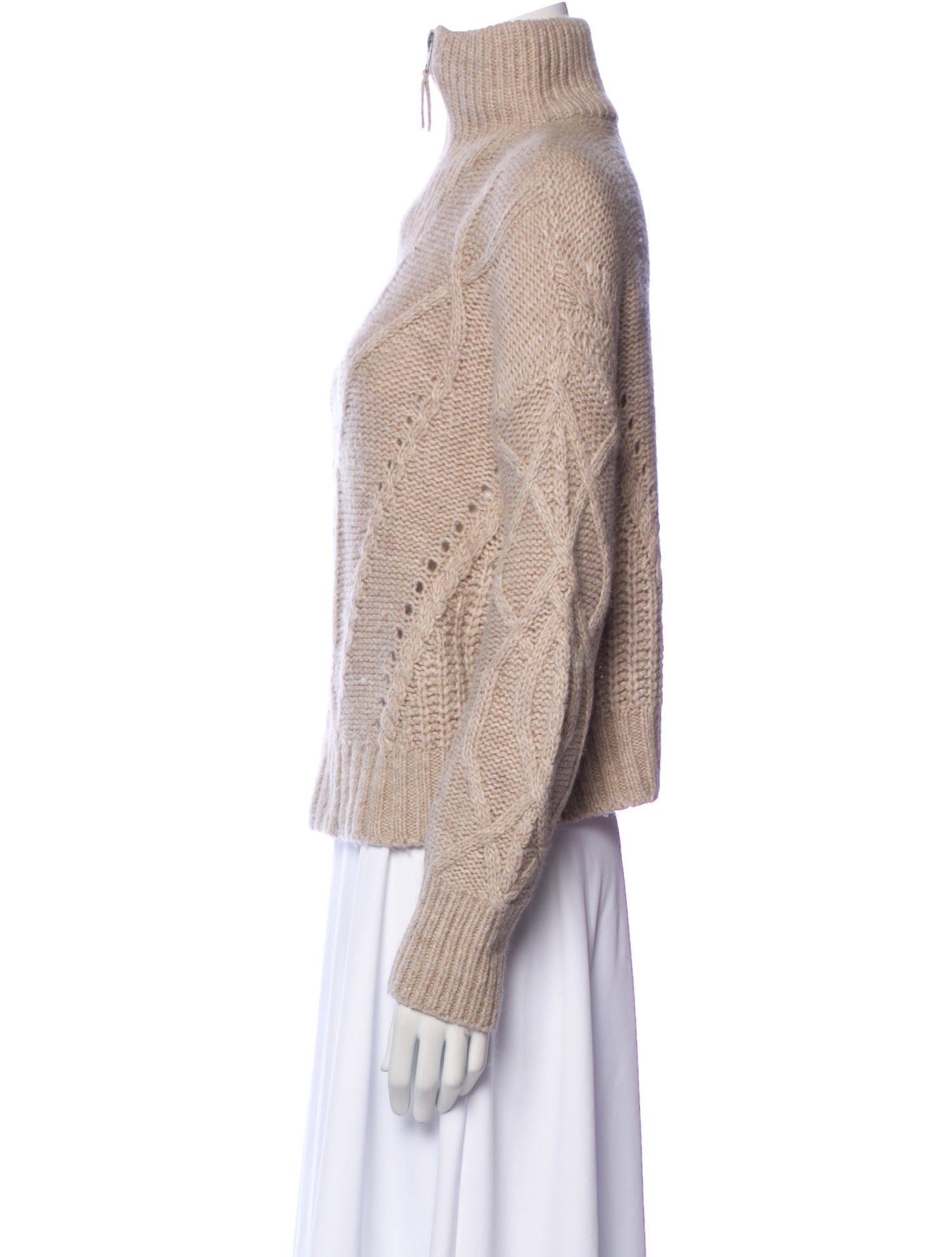 Skull Cashmere Mock Neck Sweater