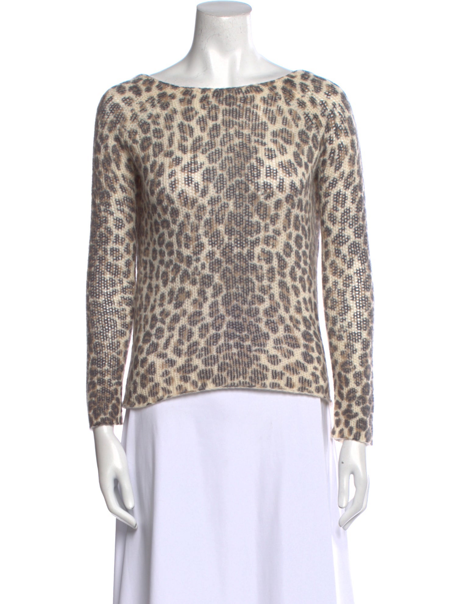 Skull Cashmere Cashmere Animal Print Sweater