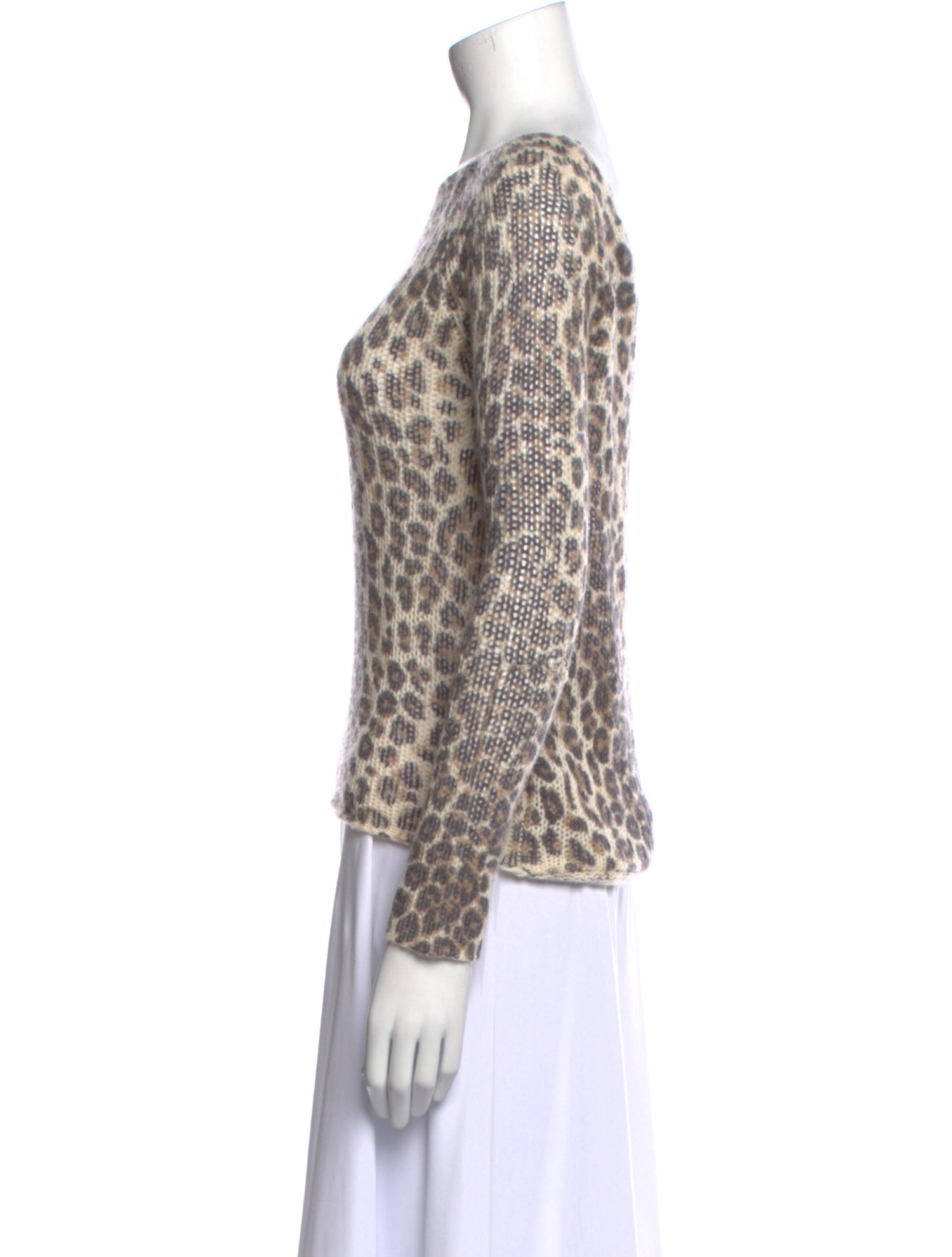 Skull Cashmere Cashmere Animal Print Sweater