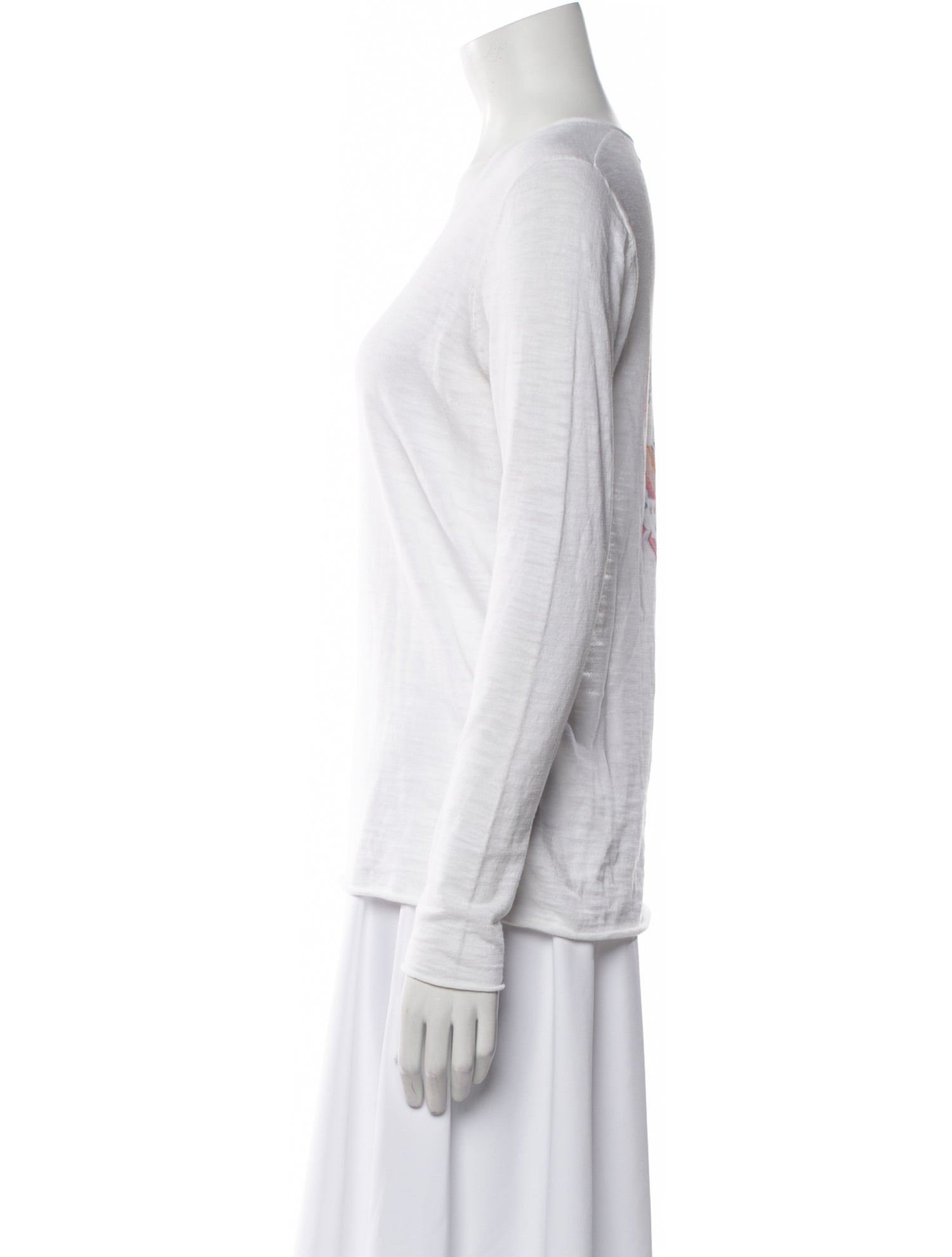 Skull Cashmere V-Neck Sweater