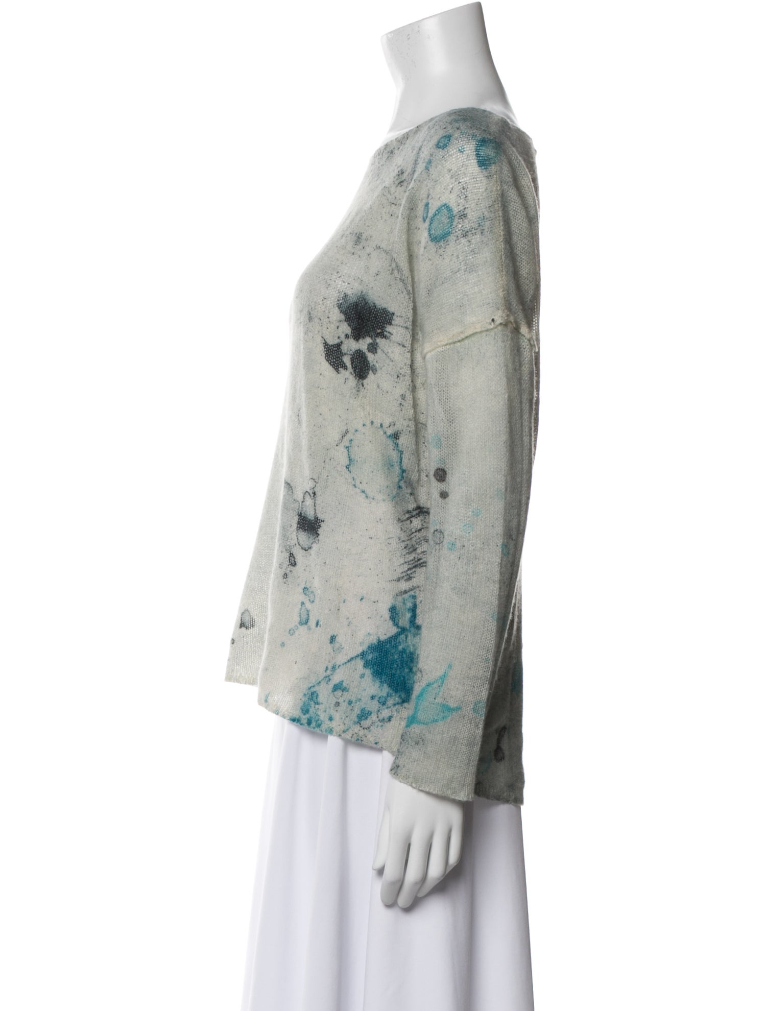 Skull Cashmere Cashmere Floral Print Sweater