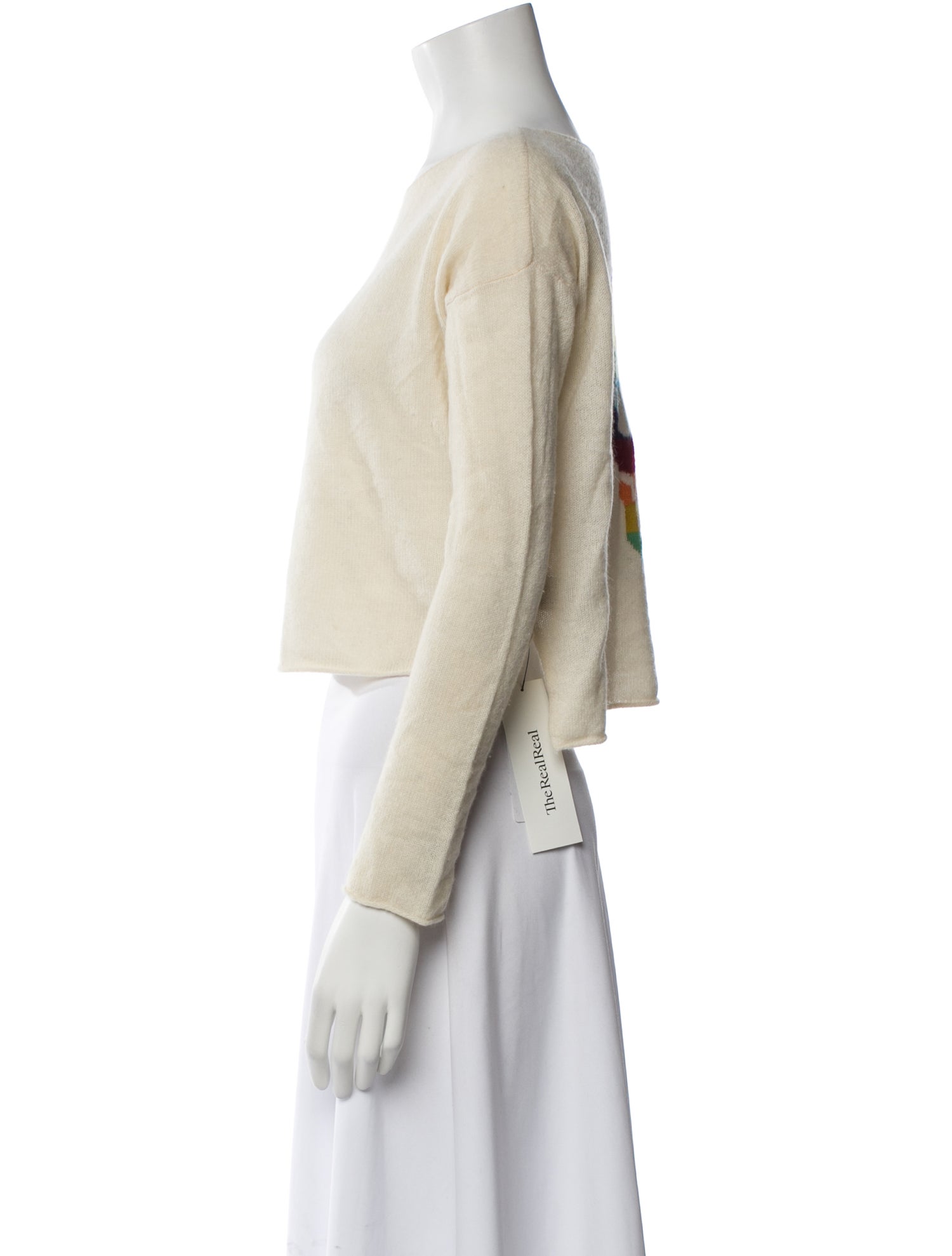 Skull Cashmere Cashmere Bateau Neckline Sweater