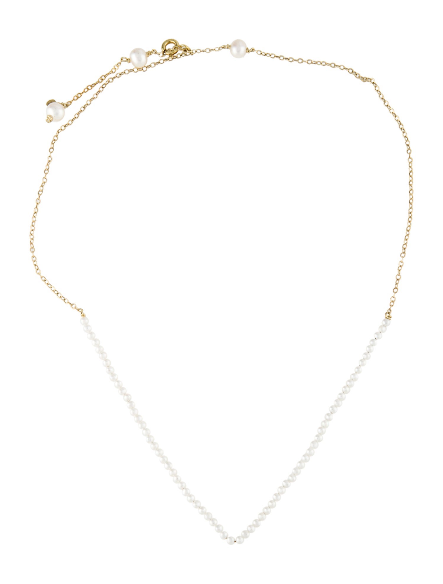 Saskia Diez 14K Pearl Pointy Necklace