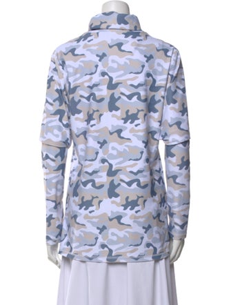 Skea Camouflage Print Turtleneck Blouse