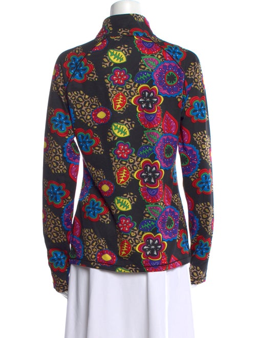 Skea Floral Print Mock Neck Blouse