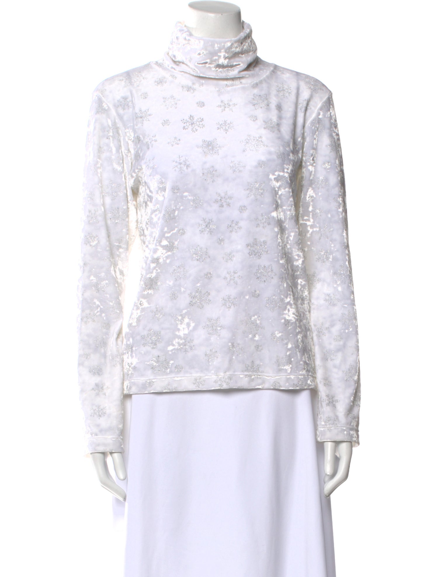 Skea Lace Pattern Turtleneck Sweatshirt