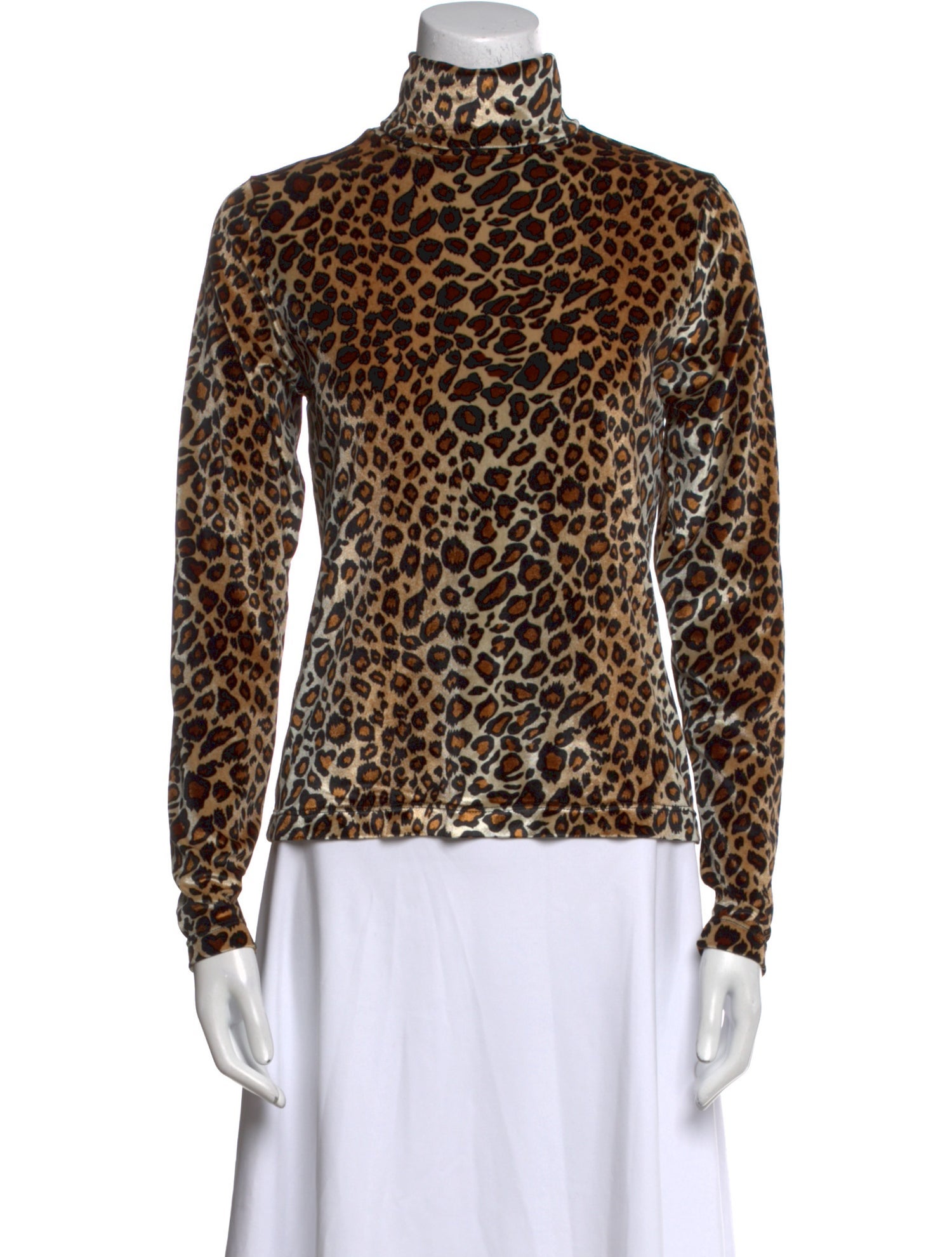 Skea Animal Print Turtleneck Top