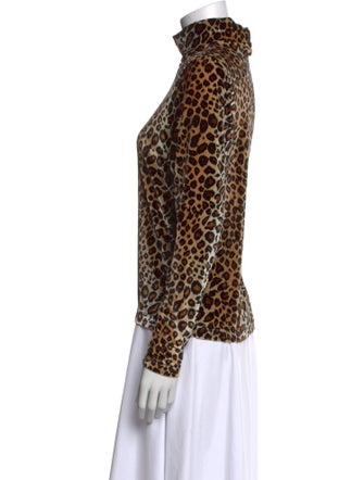 Skea Animal Print Turtleneck Top