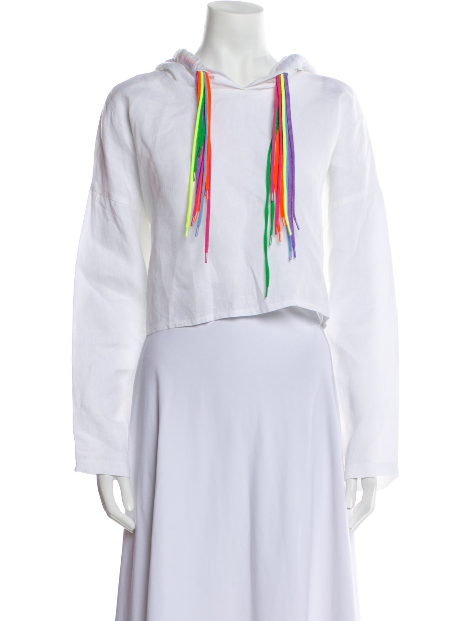 Selmacilek Linen Striped Crop Top