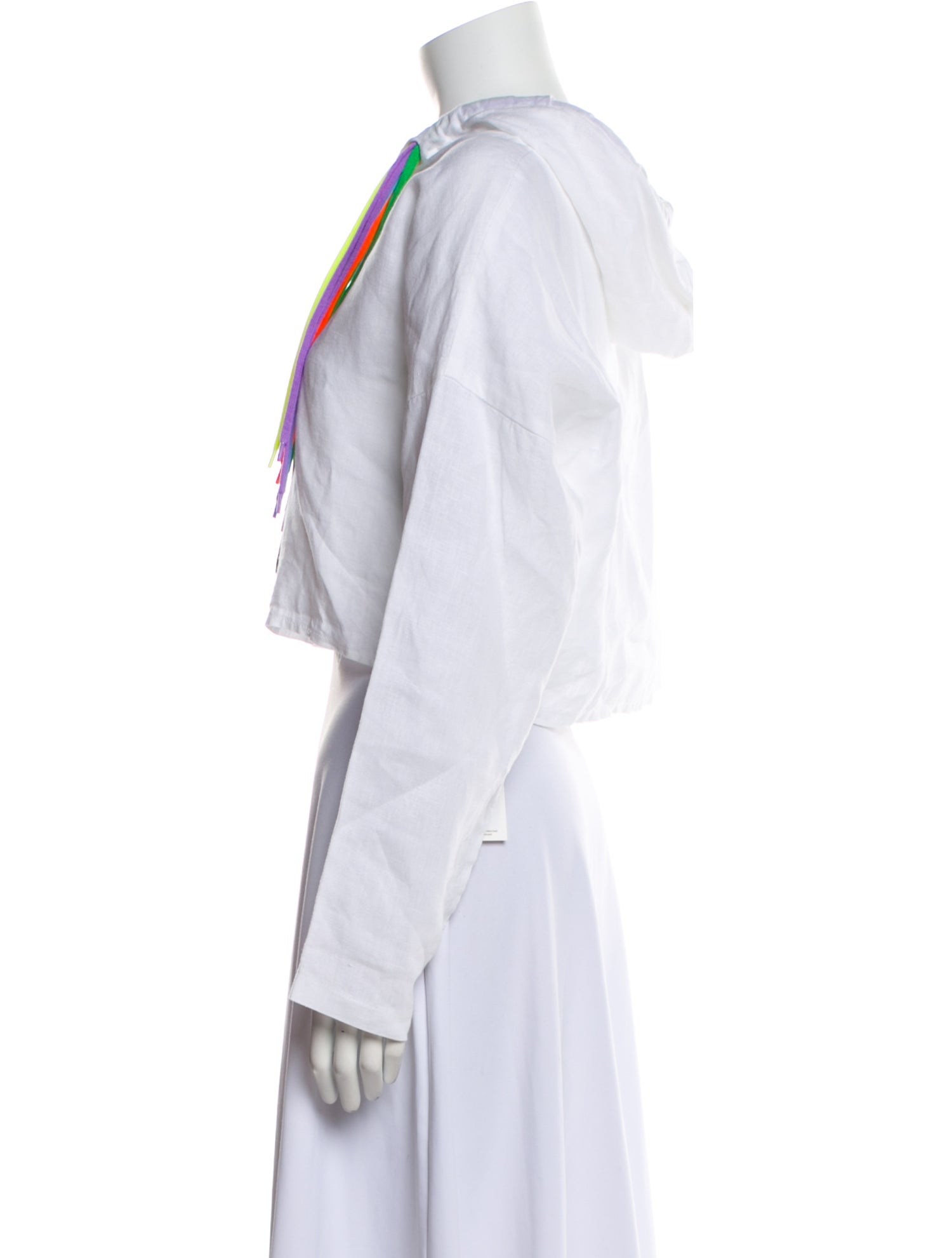 Selmacilek Linen Striped Crop Top