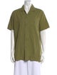 Smock Short Sleeve Button-Up Top