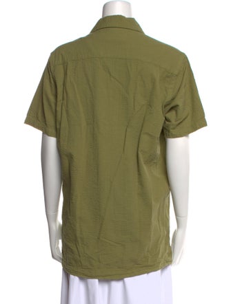 Smock Short Sleeve Button-Up Top