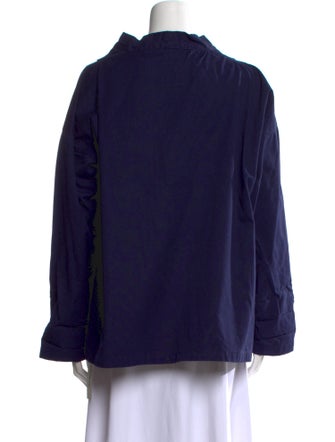 Smock Mock Neck Long Sleeve Sweatshirt