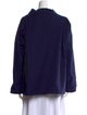 Smock Mock Neck Long Sleeve Sweatshirt