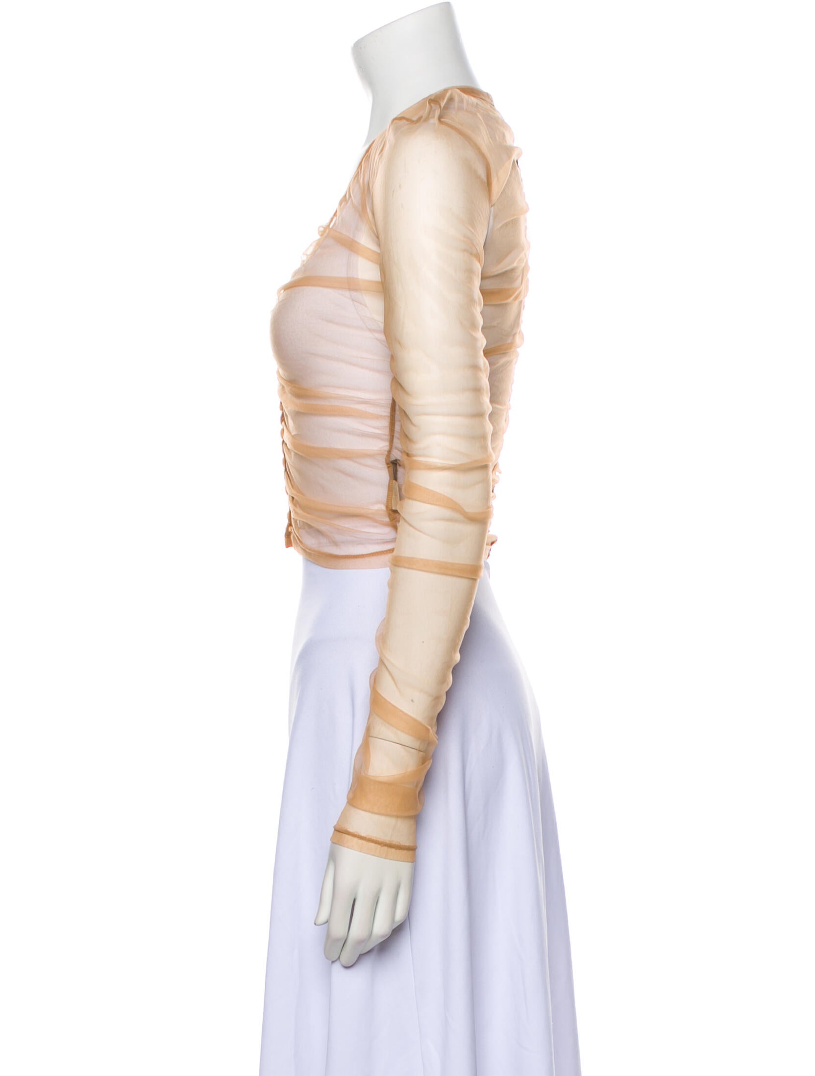 SMFK V-Neck Long Sleeve Crop Top