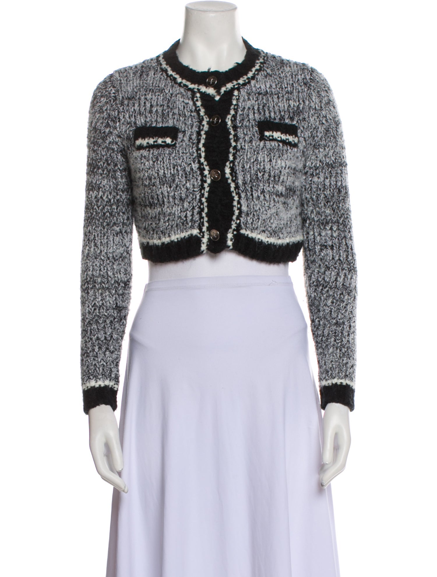 SMFK Colorblock Pattern Crew Neck Sweater