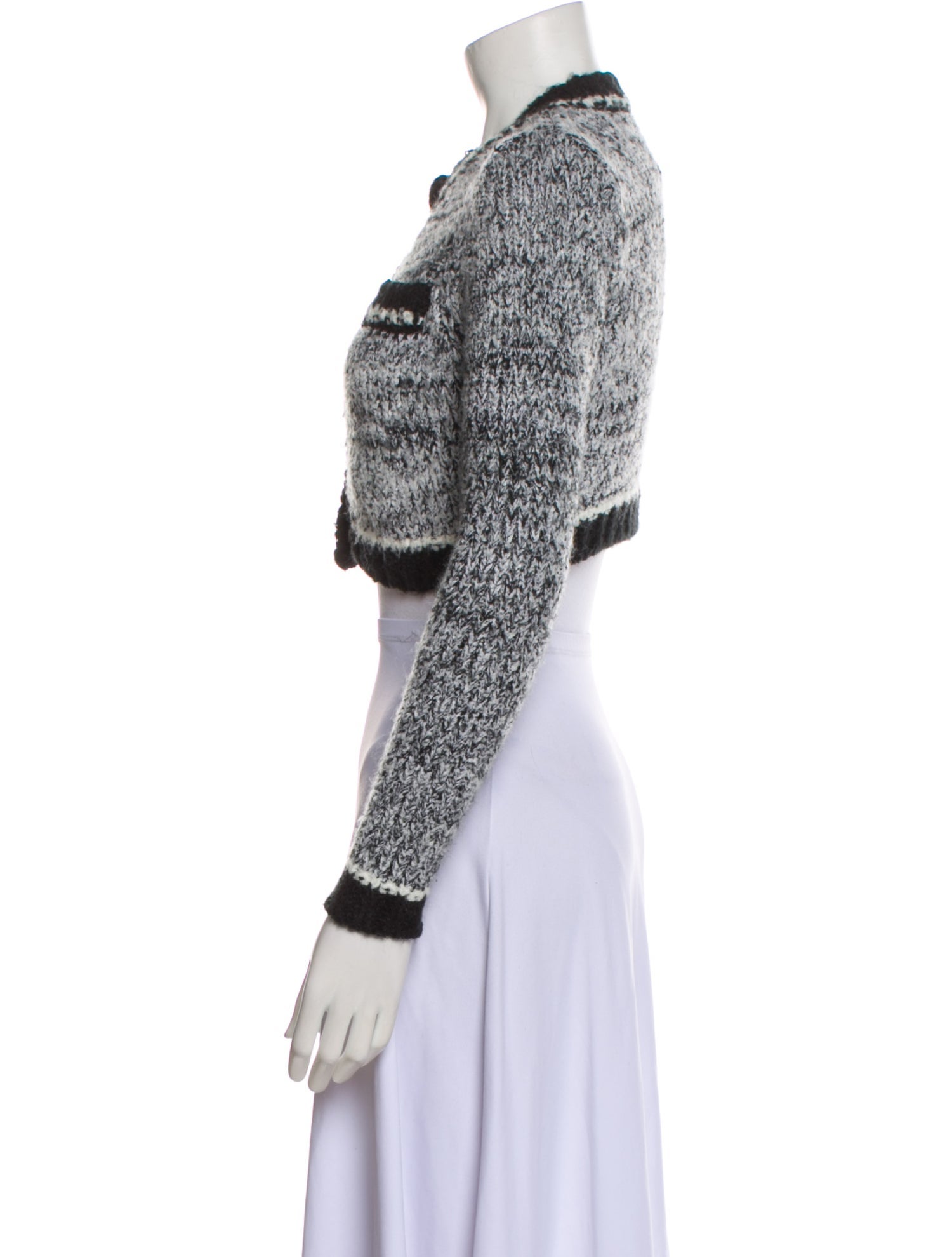 SMFK Colorblock Pattern Crew Neck Sweater