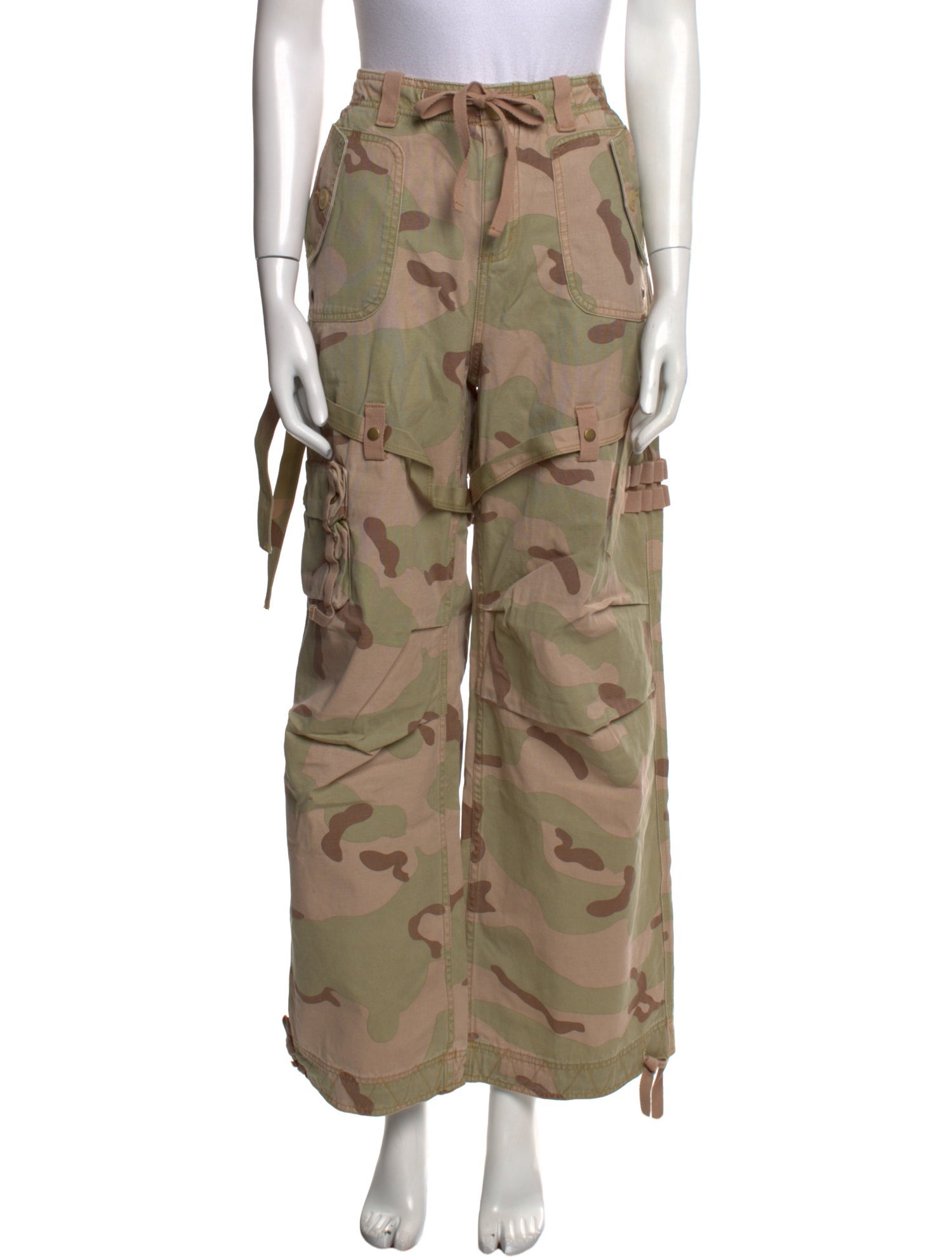 SMFK Camouflage Print Wide Leg Pants