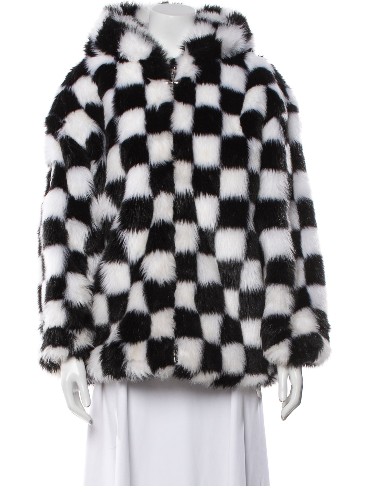 SMFK Printed Faux Fur Jacket