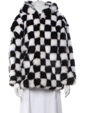 SMFK Printed Faux Fur Jacket