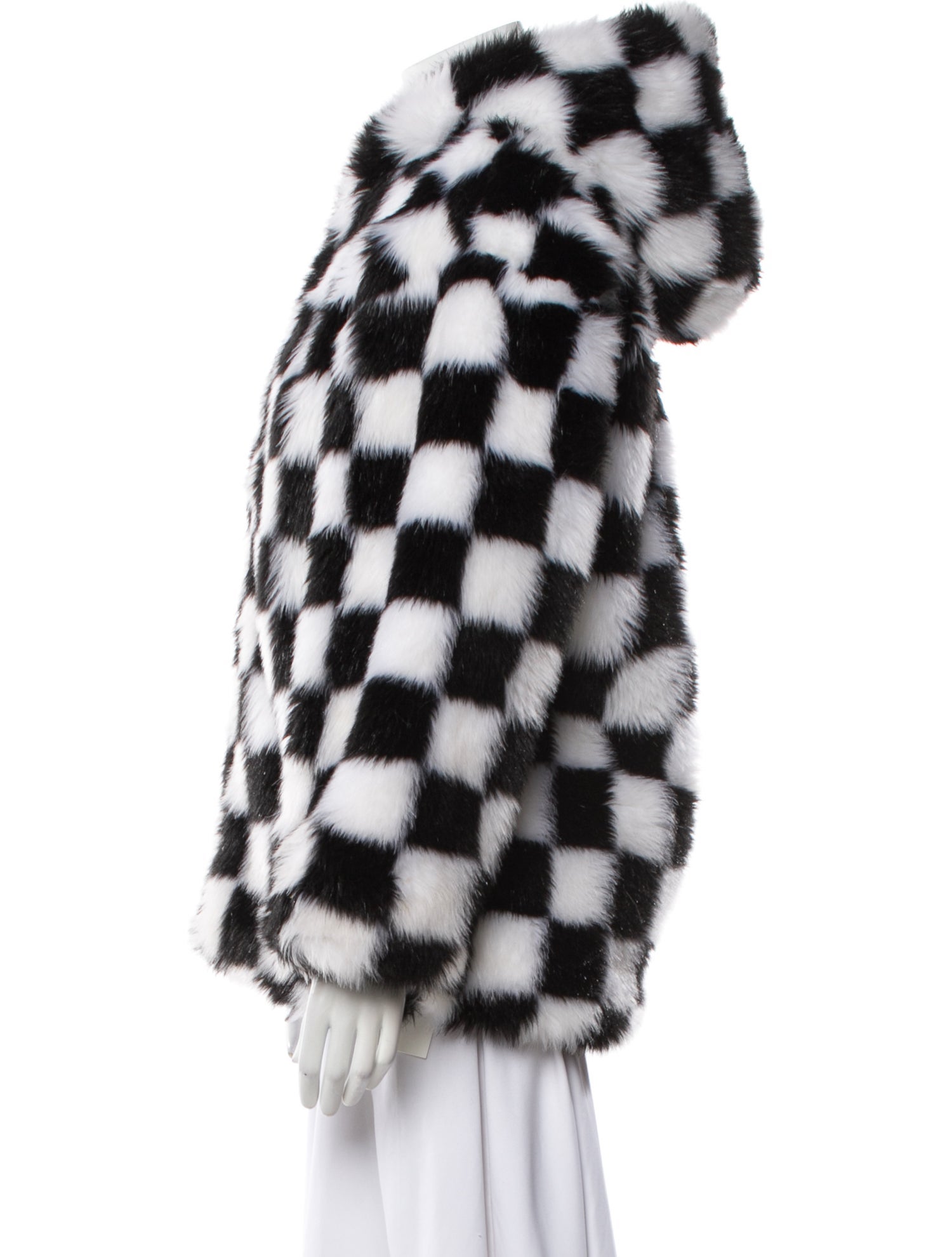 SMFK Printed Faux Fur Jacket