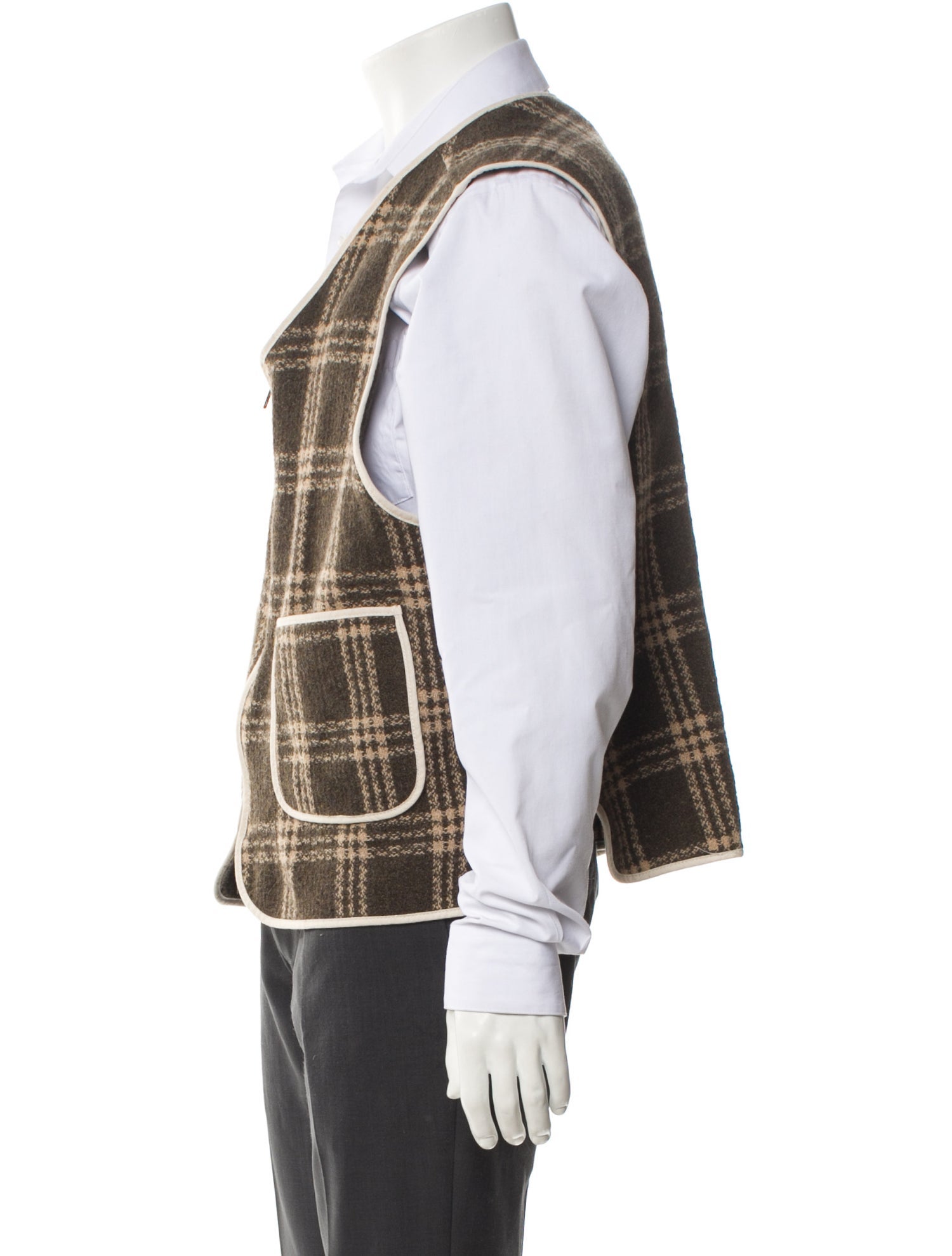 s.k. manor hill Plaid Print Vest