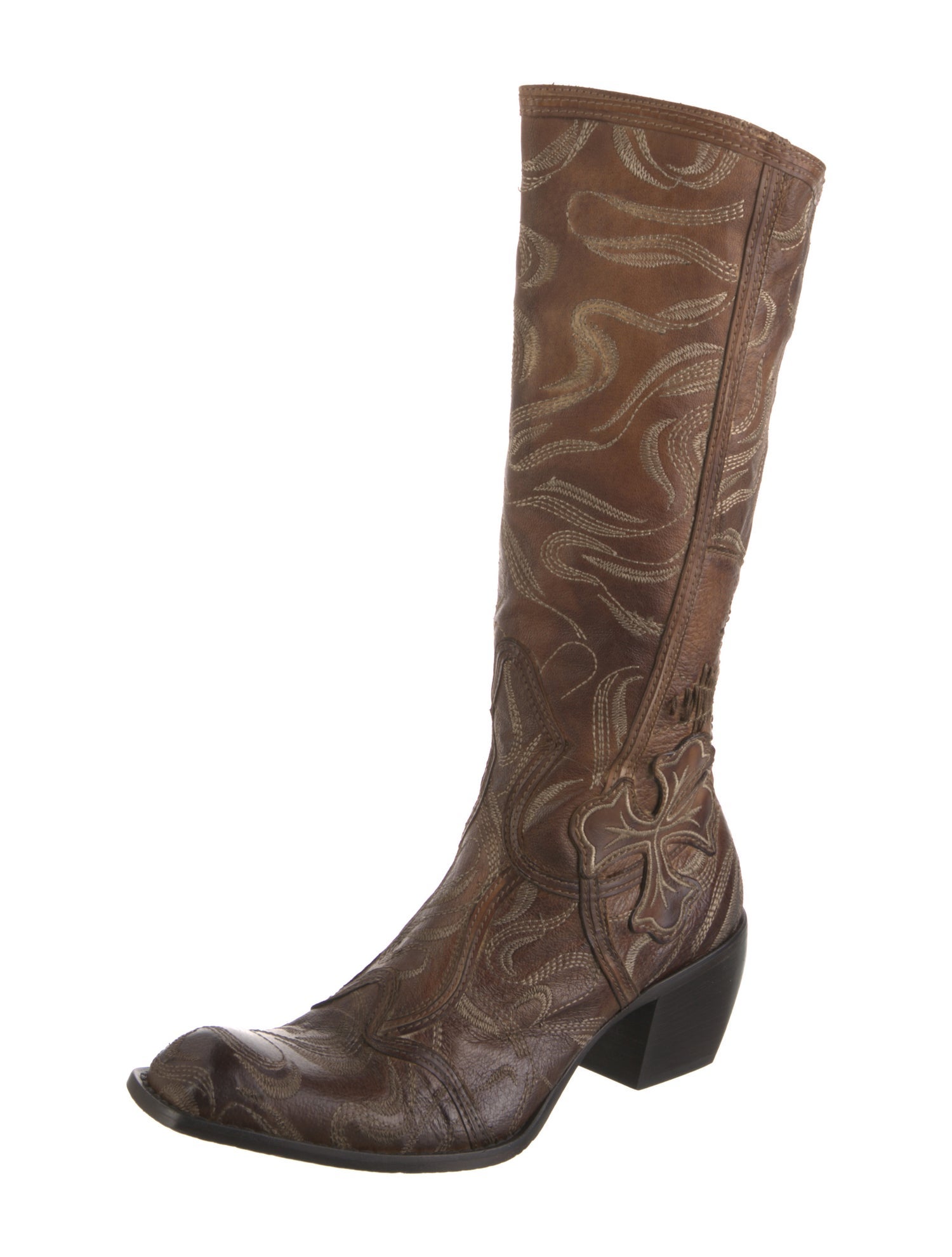 Siren by Mark Nason Leather Printed Riding Boots