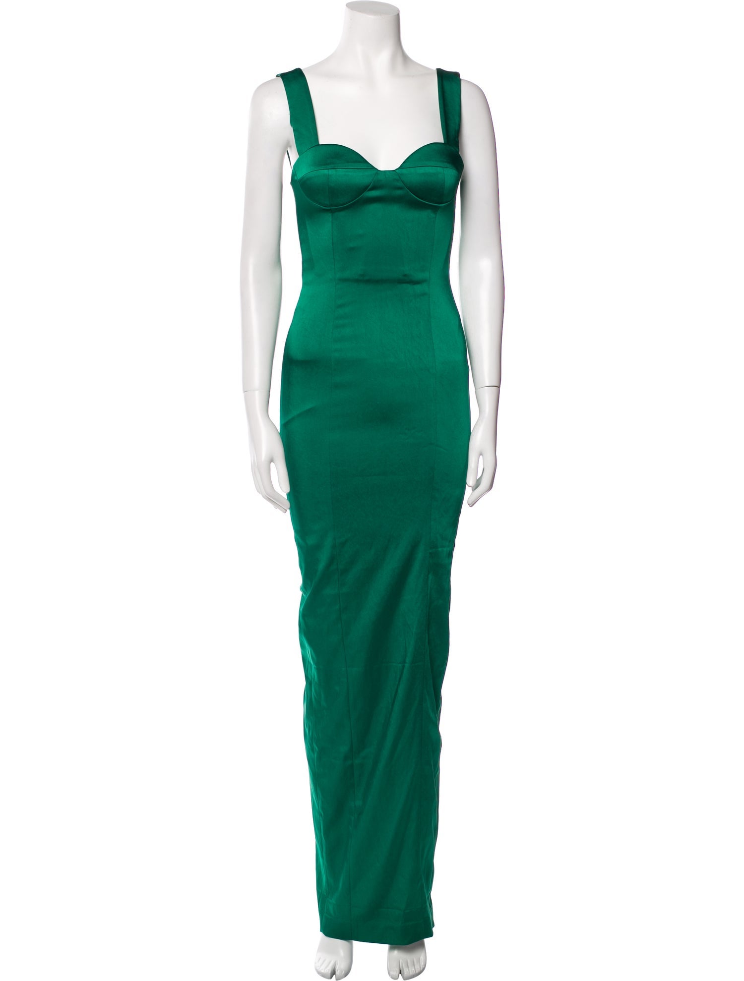 SAU LEE Square Neckline Long Dress