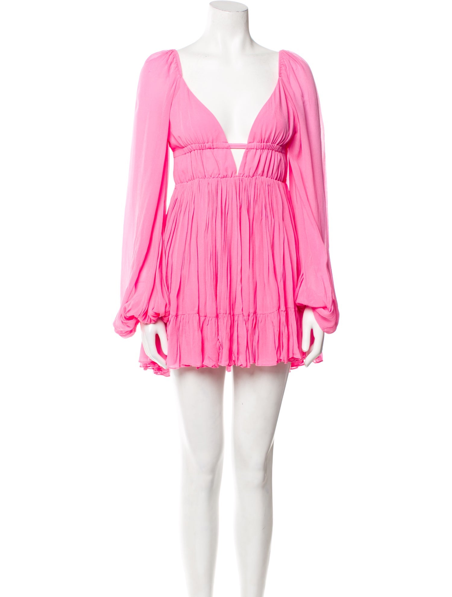 SAU LEE V-Neck Mini Dress