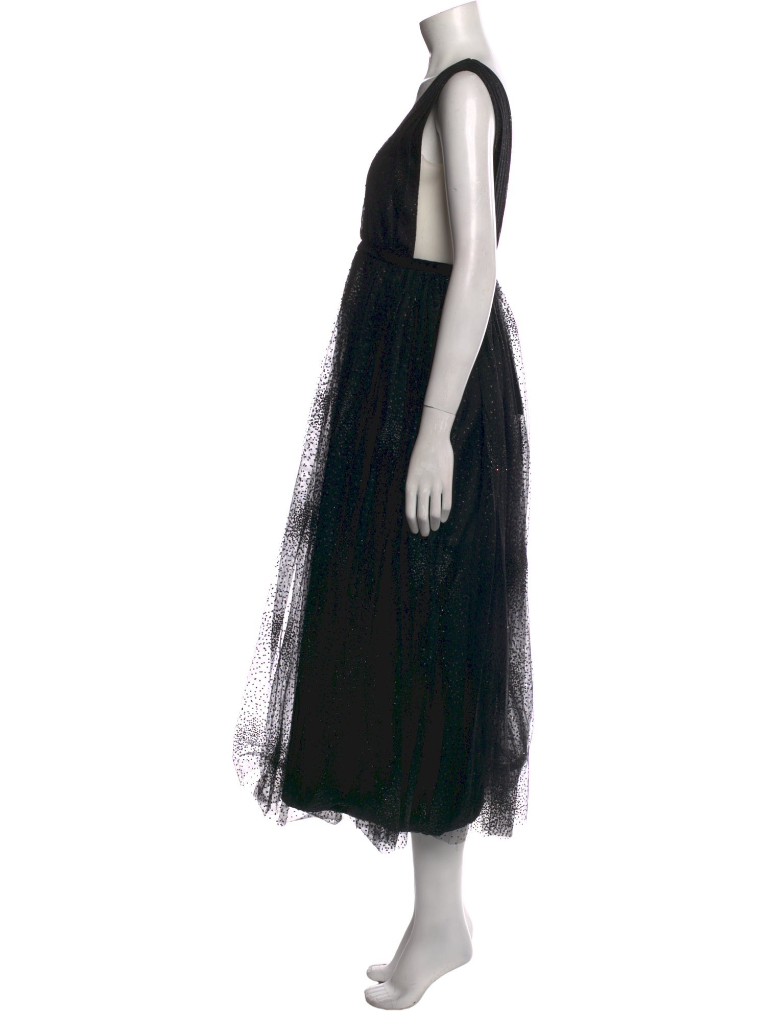 SAU LEE V-Neck Long Dress