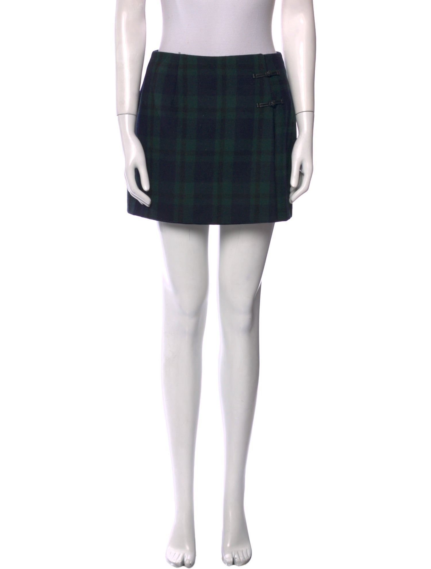 SAU LEE Wool Mini Skirt