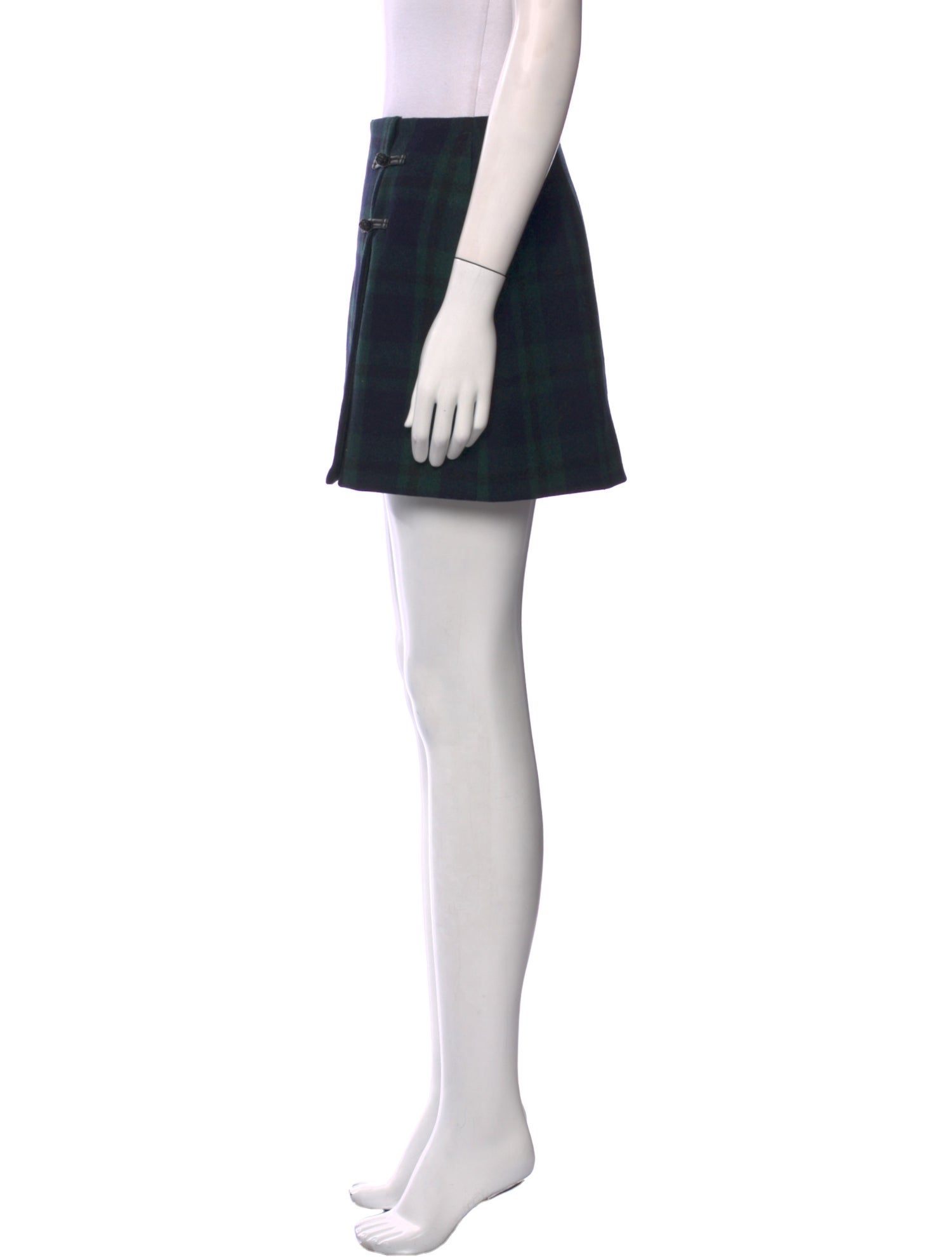 SAU LEE Wool Mini Skirt