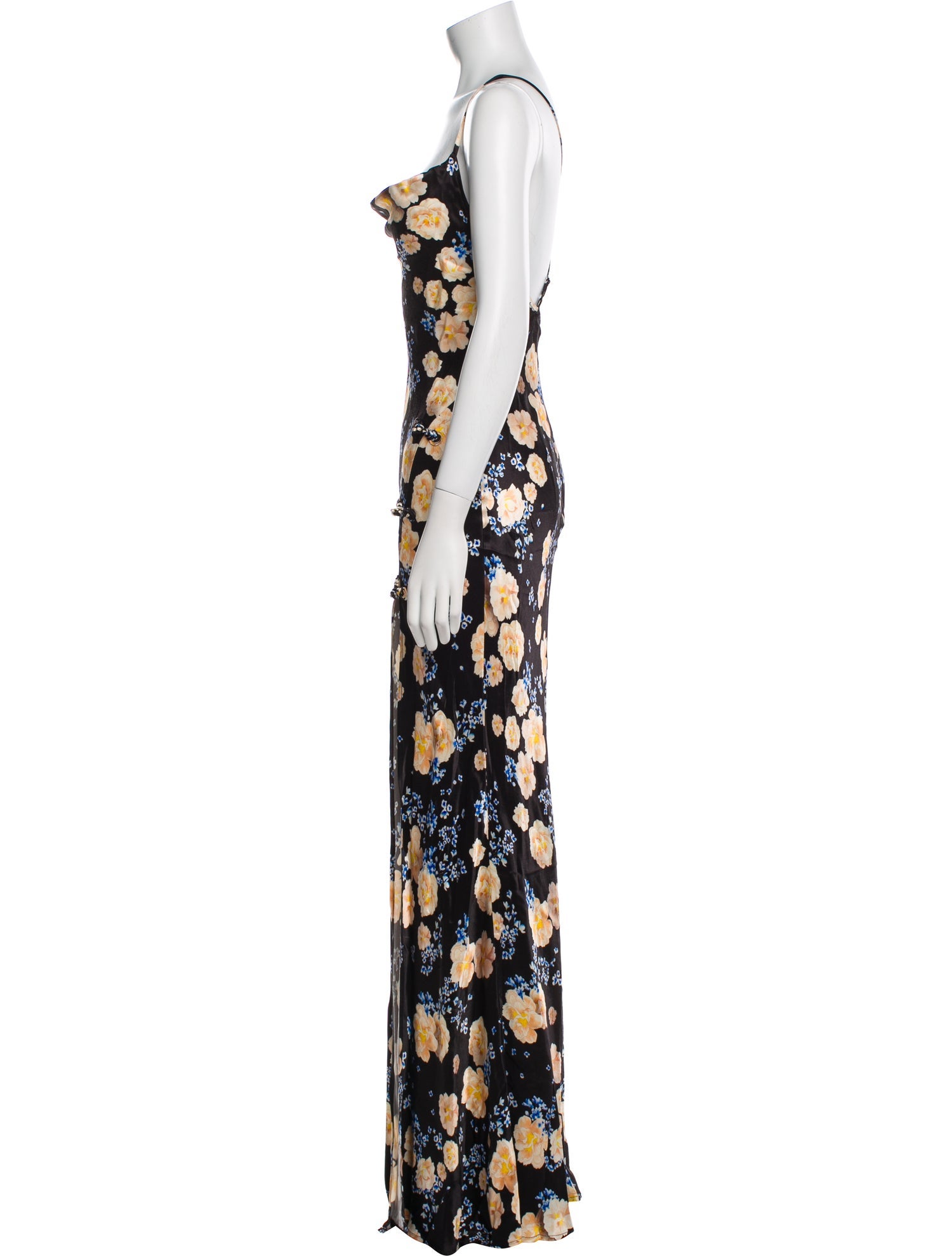 SAU LEE Floral Print Long Dress