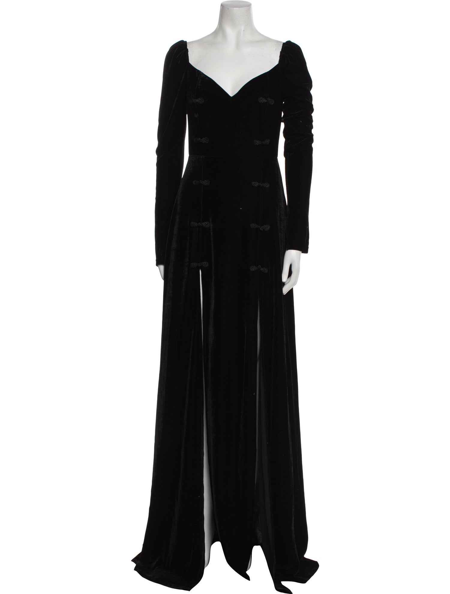 SAU LEE V-Neck Long Dress