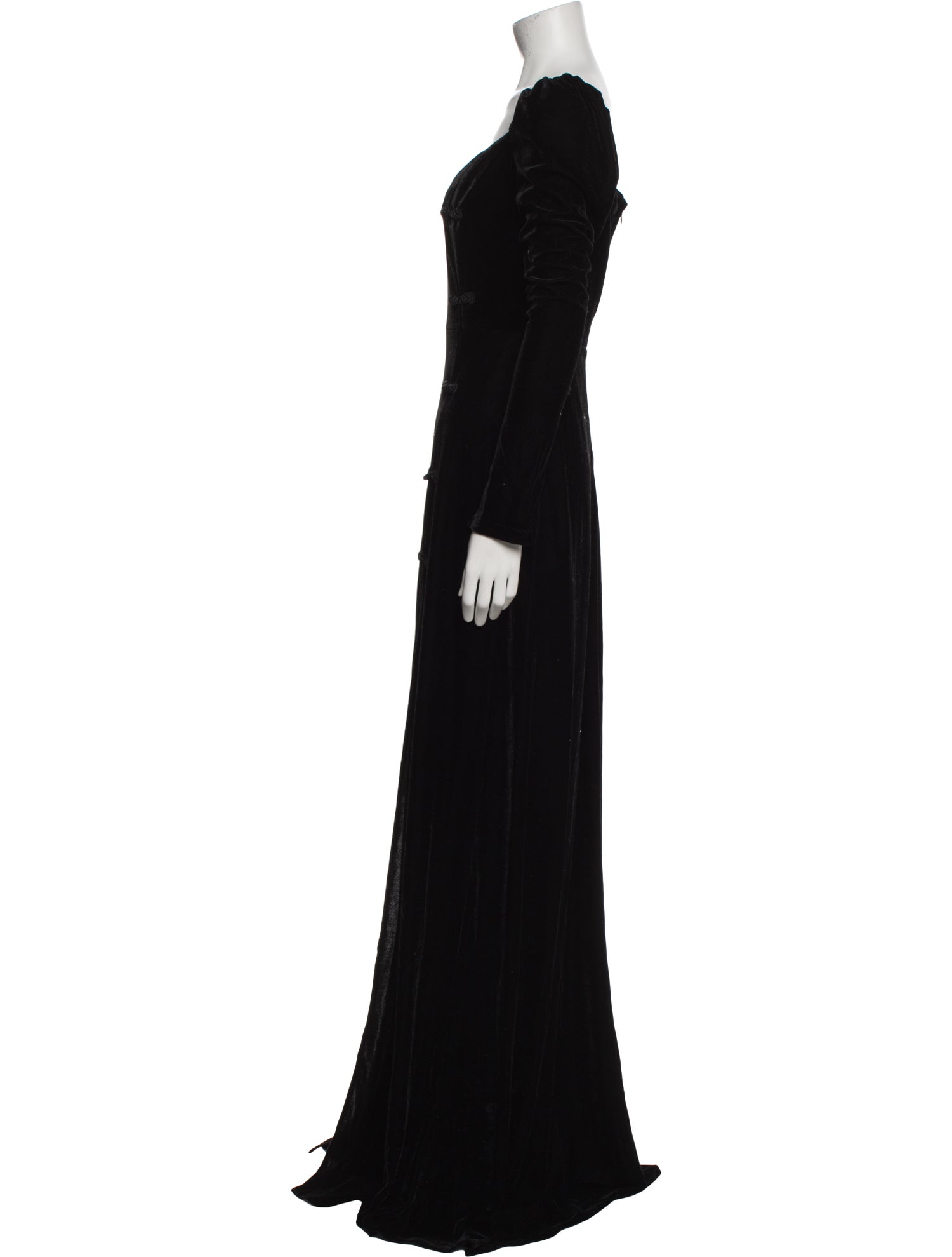 SAU LEE V-Neck Long Dress