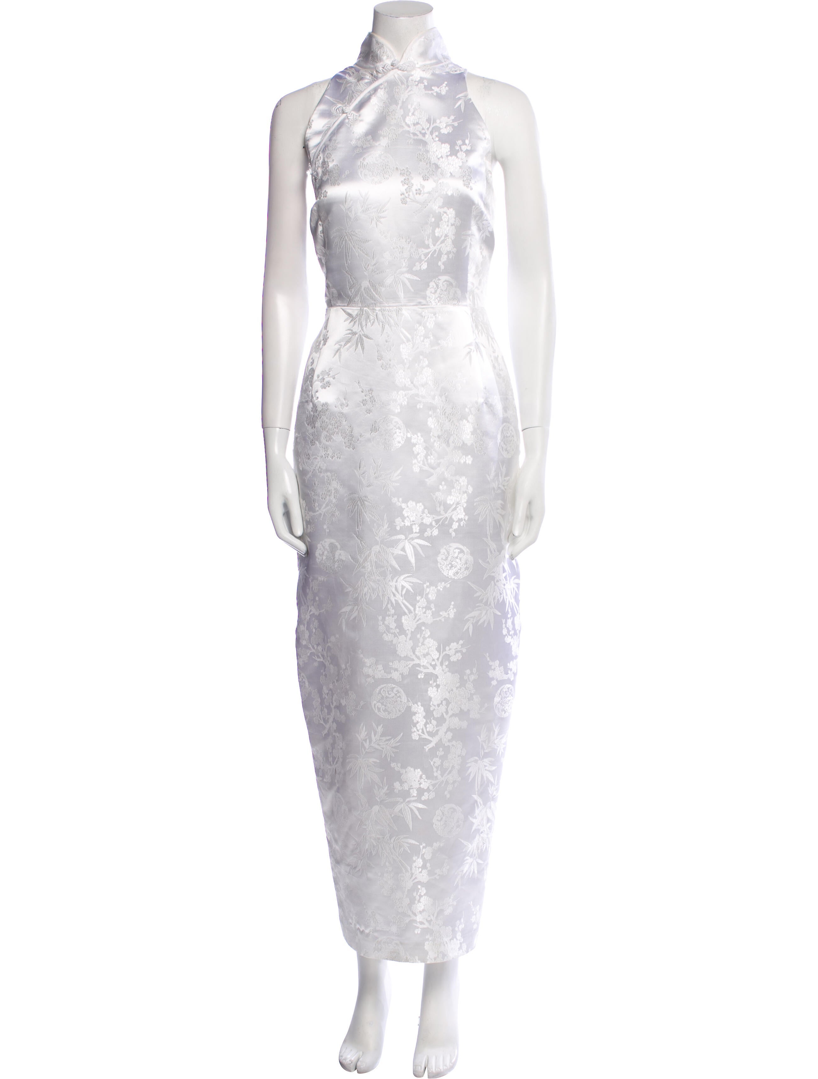 SAU LEE Lace Pattern Long Dress