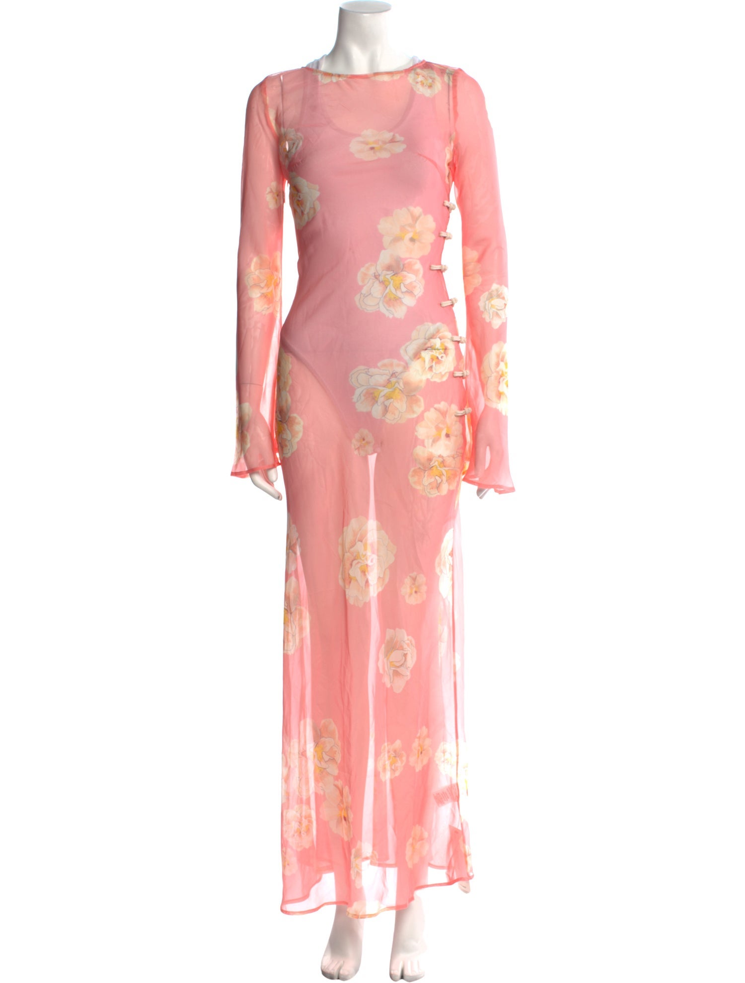 SAU LEE Floral Print Long Dress
