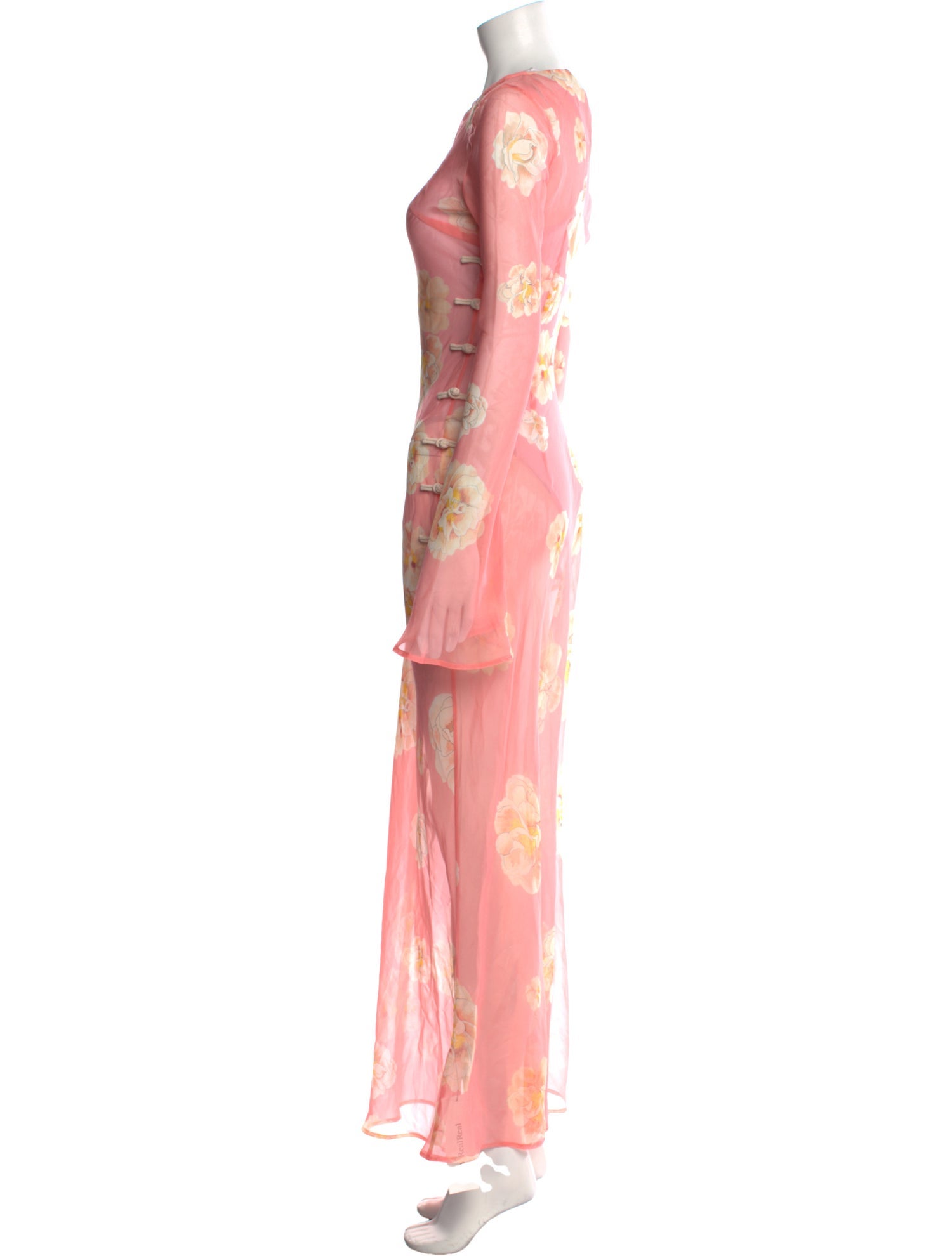 SAU LEE Floral Print Long Dress